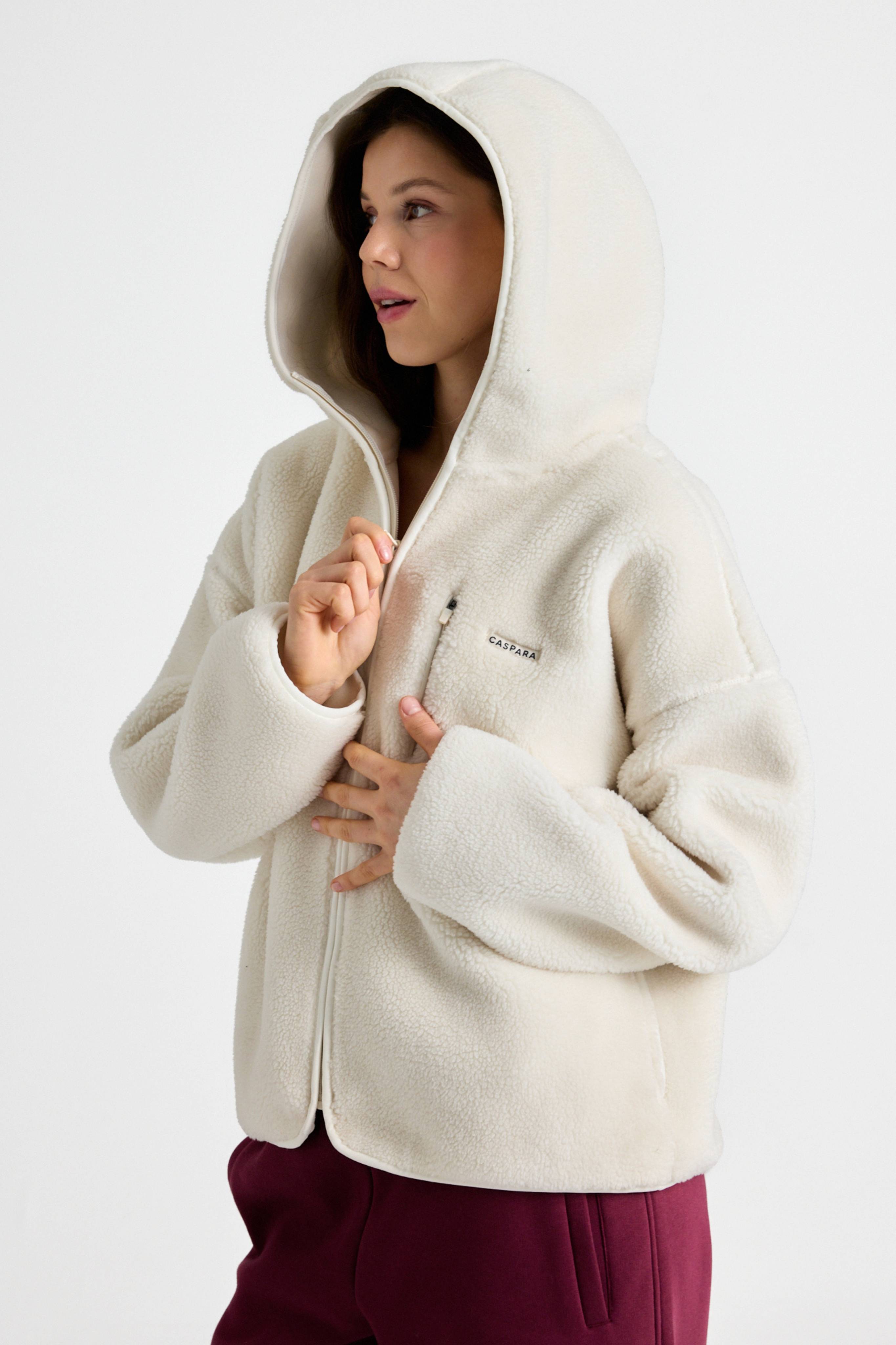 W. Cloudfleece™ Jacket w. hood - Creme